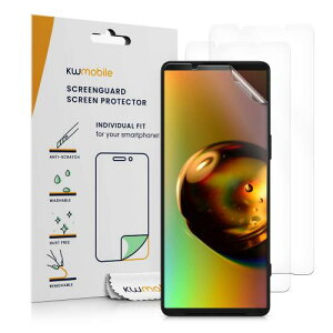 kwmobile 3x �ی�t�B���� Sony Xperia 1 V�Ή� �t�B���� - �f�B�X�v���C�ی�t�B���� ���F���� �X�N���[���v���e�N�^�[