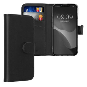 kwmobile Apple iPhone 17e / iPhone 16e�Ή� �P�[�X - �X�}�z�J�o�[ �蒠�^ �J�[�h���[ �X�^���h PU���U�[ - ���F