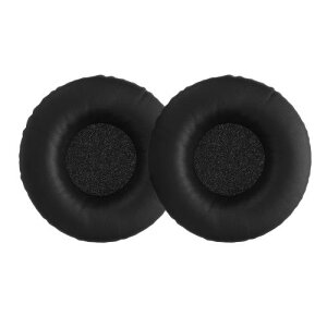 kwmobile 2x �w�b�h�z���J�o�[ Sennheiser HD25 / HD25-1 II / HD250BT�Ή� �����p�C���[�p�b�h - �N�b�V���� PU���U�[ ���F �u���b�N