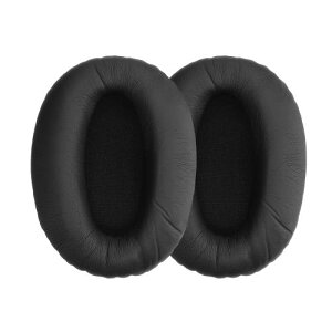 kwmobile 2x �w�b�h�z���J�o�[ Sony MDR-1000X / WH-1000XM2�Ή� �����p�C���[�p�b�h - �N�b�V���� PU���U�[ ���F �O���[ / �u���b�N