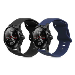 kwmobile 2x COROS VERTIX/APEX (46mm) / APEX PRO�Ή� �o���h - �����x���g �V���R�� �T�C�YL 17.2-23.8 cm ���F/���F