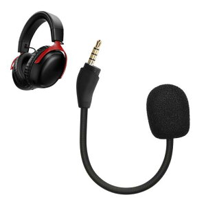 kwmobile Kingston HyperX Cloud III�Ή� �����p�}�C�N - �Q�[�~���O�w�b�h�Z�b�g ���O���\ 3.5mm ���F �u���b�N