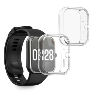 kwmobile 2x �P�[�X Xiaomi Redmi Watch 4�Ή� �J�o�[ - �t���J�o�[ �V���R�� �ϏՌ� �S�̕ی� ����