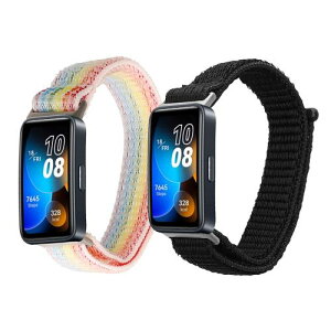 kwmobile 2x �����x���g Huawei Band 10 / 9 / 8�Ή� �o���h - �i�C���� �t�B�b�g�l�X�g���b�J�[ ���F/�ΐF