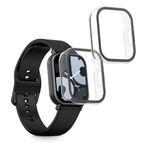 kwmobile 2x �P�[�X Xiaomi Redmi Watch 5 Lite�Ή� �J�o�[ - �t���{�f�B �K���X �ϏՌ� �����^ ����/���F