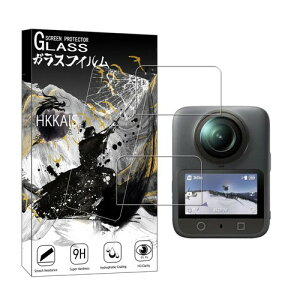 �Ή� �ی�t�B���� DJI Osmo 360 �p �K���X�t�B���� �����K���X �ϏՌ��� �����x�^�b�` 9H �\�ʍd�x ��U�h�~ �ȒP�\��t�� 2������