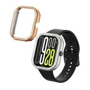 kwmobile 2x �t���[���J�o�[ Xiaomi Redmi Watch 4/5/5 eSIM�Ή� �P�[�X - �X�}�[�g�E�H�b�` �ی� �ϏՌ� - �V���o�[/�s���N�S�[���h �V���o�[ / �s���N�S�[���h