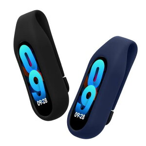 kwmobile Xiaomi Mi Band 10 / 9 / 8�Ή� 2x �N���b�v�z���_�[ - �V���R�� �t�B�b�g�l�X�g���b�J�[ �N���b�v