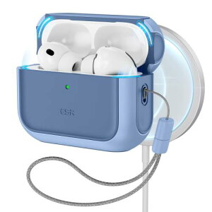 ESR AirPods Pro3 �P�[�X ��3����Ή� MagSafe�Ή� �����Ռ��z���J�o�[ �X�g���b�v�t�� �����h�~ �G�A�[�|�b�Y�v��3��p Hybrid�V���[�Y �_�[�N �l�C�r�[�u���[ / �s���N / �z���C�g / �`�^�j�E�� 2025