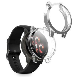 kwmobile 2x �P�[�X Garmin Venu 2S / vivoactive 4S�Ή� �J�o�[ - �t���J�o�[ �V���R�� �ϏՌ� �S�̕ی� ���F / ���� / ���F / �V���o�[ / ���� / �V���o�[ ���F/�V���o�[ ����/�V���o�[ ���F/����