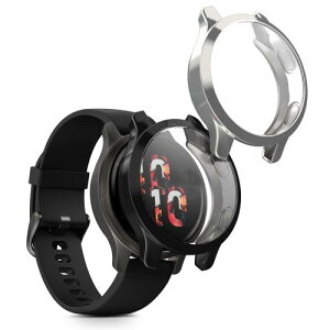 kwmobile 2x �P�[�X Garmin Venu 2S / vivoactive 4S�Ή� �J�o�[ - �t���J�o�[ �V���R�� �ϏՌ� �S�̕ی� �V���o�[ / �_�[�N�O���[ / ���F / ���� / ���F / �V���o�[ / ���� / �V���o�[ �V���o�[/�_�[�N�O���[
