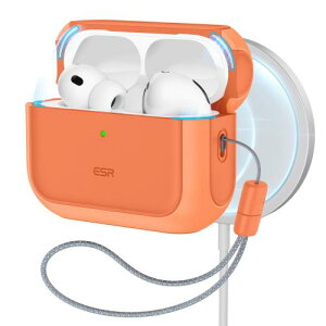 ESR AirPods Pro3 �P�[�X ��3����Ή� MagSafe�Ή� �����Ռ��z���J�o�[ �X�g���b�v�t�� �����h�~ �G�A�[�|�b�Y�v��3��p Hybrid�V���[�Y �_�[�N �l�C�r�[�u���[ / �s���N / �z���C�g / �`�^�j�E�� 2025