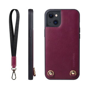 HANATORA for iPhone 15Plus/16Plus �P�[�X �{�v �ϏՌ� �X�g���b�v�����O �X�}�z�P�[�X �X�}�z �n���h�X�g���b�v �t�� �C�^���A�����U�[ �M�t�g �}�O�l�b�g�Ȃ� TGN-15Plus-Purple �p�[�v�� / �u���b�N