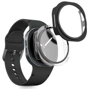 kwmobile 2x �P�[�X Samsung Galaxy Watch 8 44mm �Ή� �J�o�[ - �t���{�f�B �K���X �ϏՌ� �����^ ����/���F ���� / ���F / ���F / �V���o�[ ���F/�V���o�[