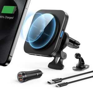 ESR �X�}�z�z���_�[ �� ���C�����X�[�d 15W �}�O�l�b�g �������� ���萫 iPhone 18-12�V���[�Y�p�� magsafe �ԍڃz���_�[ 02�u���b�N / �u���b�N / �u���b�N�]�Z�b�g �}���[�d CryoBoost��p