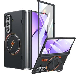 Fadkzyxr Galaxy Z Fold7 �p �P�[�X MagSafe�Ή� 360°��]�X�^���h �t�B������̌^ �q���W�ی� �X�}�z�P�[�X �M�����N�V�[ Z fold7/SC-56F/SCG34 �J�o�[ �����O�t�� �}�b�g�� �}�O�Z�[�t ���C�����X�[�d�Ή� 