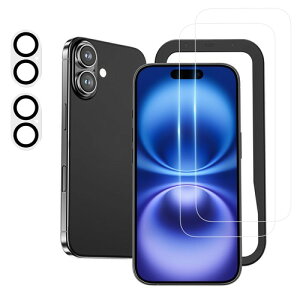 NIMASO �K���X�t�B���� 2�� �J�����t�B���� �p �����K���X �ی�t�B���� �K�C�h�g�t�� iPhone15Pro�p/iPhone15�p/iPhone 17 �p �� �J�����ی� iPhone17 iPhone16 Plus 18 Max�p �����ߗ�