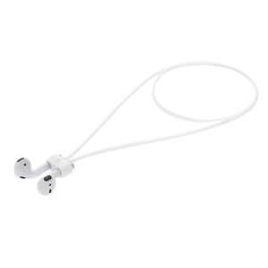 kwmobile �C���z�� �X�g���b�v Apple Airpods 1 / 2 3 4 Pro 2�Ή� - �l�b�N�X�g���b�v ��|�� �}�O�l�b�g ���F �z���C�g / �u���b�N ���F
