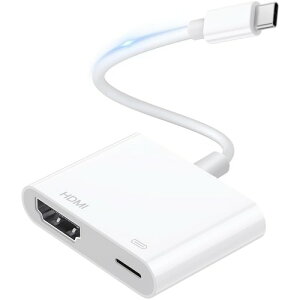 USB Type-C HDMI �ϊ��A�_�v�^ 4K@60Hz 100W PD 2in1 Thunderbolt4 iPhone 15/16/17 �Ή� �Ή� Type-C HDMI�ϊ� �A�_�v�^�[