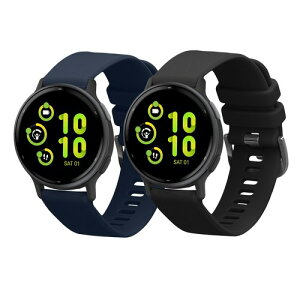 kwmobile 2x �����o���h Garmin vivoactive 5 / active 5�Ή� �x���g - �V���R���o���h �\�t�g TPU �ϋv�� ���F/ ���F / ���x���_�[ / ���F / ���F ���F/���x���_�[ ���F/���F