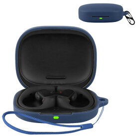 HVUYAL ケース For SHOKZ OpenFit Pro 対応 紛失防止用のフックを搭載した 軽量 キズ防止 防塵 傷つきにくい 柔らかなシリカゲルのスポーツクールなデザイン 衝撃 吸収 スリム ソフト ケースカバー