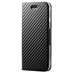 �G���R�� iPhone SE (��2����/��3����) / 8 / 7 �p �P�[�X �蒠�^ ���U�[ ���^ UltraSlim �J�[�{�����u���b�N PM-A22SPLFUCB �J�[�{����(�u���b�N)