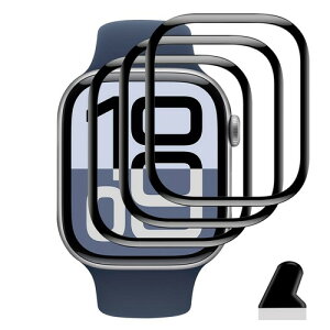 46mm/47mm �t�B���� �A�b�v���E�H�b�` �ی�t�B���� �Ռ��z�� �S�ʕی� �C�A�[�� �Ή� Apple Watch Series 10 GARMIN Approach S70 �K���X�t�B���� �d�x9H �ϏՌ�