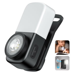 OOWOLF LED 懐中電灯 ミニ クリップオンライト 小型 Type-C充電式 ウェアラブルライト 白光&赤光 キャップライト 磁気 夜釣り 点検 犬 散歩 キャンプ サイクリング ハイキング アウトドア ハンデ
