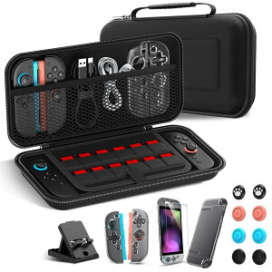 Switch2�Ή� �P�[�X Sungale �ی�J�o�[ ���[�P�[�X�{�K���X�ی�t�B�����{�X�e�B�b�N�L���b�v8���{���̎��݌v TPU&PC�ގ��{�X�^���h ��e�� ���[�o�b�O 12�Q�[���J�[�h�X���b�g �ϏՌ� �h�o �h��