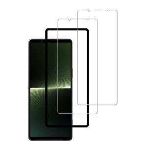 KPNS �K���X�t�B���� Xperia 1 V ��5���� so-51d sog10 �p (2��)�K���X�t�B���� + �K�C�h�g�t�� ���{���Ɏq�f�ލ̗p �S�� �ی�t�B���� �����K���X �t�B����