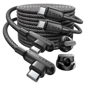 LISEN USB C & USB C P[u }[d 2m USB PD 100W 2R[hz_[,[dR[h ^Cvc P[u L 480Mbpsf[^] Type-c iC҂ [с[^Cvc iPhone16 15/Switch 2/Samsung GalaxyS25 24 MacB