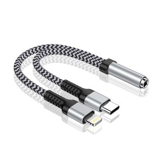 GAEF 2in1 Lightning & typeC �C���z�� �W���b�N iPhone �C���z�� �ϊ��A�_�v�^ MFI�F�� & HIFI���� ���ϋv���i�C�����҂� ���p �A�C�t�H�� usbC ���� 3.5mm �w�b�h�z���A�_�v�^�[ �ϊ� �n�C���] ���y/���ʒ�