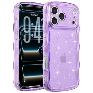 ZTOFERA for iPhone 17 Pro Max �P�[�X,�������̎q�j�� �p�N���A�O���b �^�[�J�[���[�E�F�[�u�t���[��,iPhone 17 Pro Max�p���킢���X�}�z�P�[�X,�p�[�v��