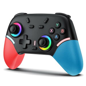 Elnicec Switch2 �R���g���[���[ �w�ʃ{�^���t�� �}�N���@�\ �X�C�b�` �R���g���[���[ ���� Blueto oth�ڑ� 800mAh��e�� LED RGB���C�g 6���W���C���Z���T�[ TURBO�A�ˋ@�\ 4�K�iHD�U�� ���ϋv�{�^�� Switch