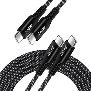 (240W 1.8M 2�{����) ANNIBER USB C �P�[�u�� 240W ���o�� MacBook��m�[�gPC���� iPhone �[�d�P�[�u�� 5A 48V PD3.1 �^�C�vC to C �����[�d ���ϋv�� �f���h�~ ���݂ɂ��� MacBook Pro Air/iPad�AiPhone 17/16/15�V���[�Y�A