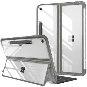 Fintie for Microsoft Surface Pro 12 �P�[�X �J�o�[ 202 5�N���f�� 12�C���` �^�C�v�J�o�[ �\�t�gTPU �S�ʕی�^ �X�^���h�ی�@�\�t�� �L�b�N�X�^���h�P�[�X �y�� ���^ �ϏՌ�(�O���[)