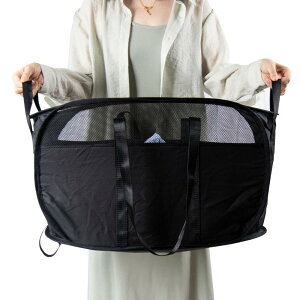 HEDONLEE 洗濯カゴ 洗濯かご 折りたたみ 破れにくい 横型 ランドリーバスケット 70L 大容量 強化されたハンドル メッシュ ランドリーバッグ ランドリーボックス 洗濯籠 洗濯物入れ 収納 超軽量