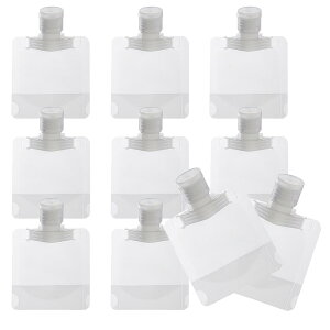 まちの波 パウチ容器 詰め替えボトル トラベルボトル 旅行詰め替え容器 トラベル液体個包装 漏れ防止 半透明 使い回し 出張用 旅行用 携帯易い 30ml 10個セット