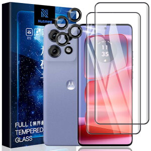 Nutmeg�y2+2���Z�b�g�zMotorola edge 50 pro �K���X�t�B���� + �J�����t�B���� ���{�����Ɏq�̗p Motorola edge 50s Pro �����K���X ���g���[�� edge 50 pro �ی�t�B���� 3D�M�]�Z�p �����ߗ� �ϏՌ� �C�A�h�~ 