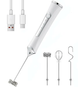 ミルクフォーマー 充電式 ミルク泡立て器 YooiDO ミルクフローサー電動 あわだてき カプチーノミキサー 電動 USB充電式 3段階調整 コンパクト 超軽量 静音 ホイッパー カプチーノ/ミルク/コー