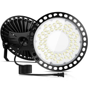 TANKAO led投光器 投光器 高天井灯 LED高天井照明 100W 防水 100V 高輝度 18000lm 6500K 昼白色 UFO型 IP66 ハイベイライト 85-220V ガレージライト 掲示板 体育館 展覧会 駐車場 運動場 工場 倉庫 車庫 高天