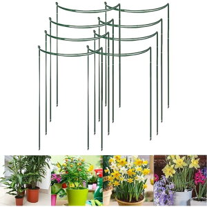 Yivoumi 植物支柱 8点セット 40*25cm 花ささえ 園芸支柱 植物サポート 観葉植物 つる性植物 観葉支柱 誘引 支柱 簡単設置 花支え 支柱棚 フラワー支柱 ガーデニング 観賞植物用/野菜用/園芸用/農