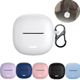 FOR Redmi Buds 6 lite イヤホンケース【紛失防止フック付き】シリコン素材 キズ防止 落下防止 紛失防止 耐衝撃 全面保護 防水 防塵 軽量 ワイヤ レスイヤホン ケース (白)