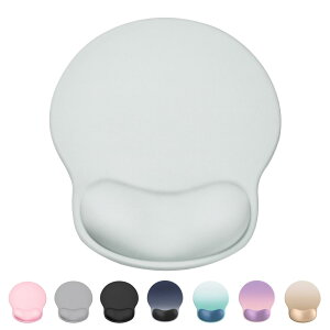 Laborio マウスパッド リストレスト 一体型マウスパッド 手首サポート 人間工学に基づいた 滑り止め 水洗い 耐久性良い (ライトグレー)