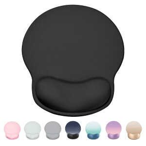 Laborio マウスパッド リストレスト 一体型マウスパッド 手首サポート 人間工学に基づいた 滑り止め 水洗い 耐久性良い (ブラック)