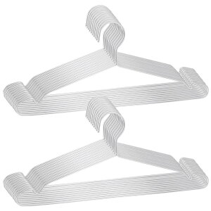 gofuch ハンガー ステンレスハンガー 洗濯ハンガー ステンレス 20本 セット hangers シルバー おしゃれ 頑丈 錆びにくい 曲がらない 男女共用で使える はんがー スリム 軽量