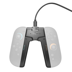 Renjzle Switch 2�p Joy-Con 2��p �[�d�O���b�v V�^�f�U�C�� �v���C���Ȃ���[�d�\ ���E�ȒP �y�ʐl�ԍH�w�݌v LED�[�d�\���@�\ Type-C�}���[�d�Ή� USB�P�[�u���t�� �C�V���X�C�b�`2�A�N�Z�T��