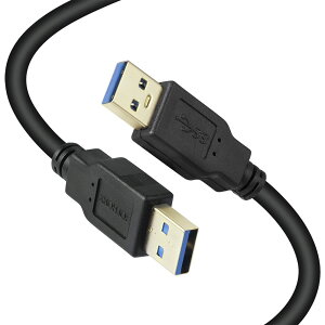 USB 3.0�I�X-�I�X�P�[�u�� XBOHJOE USB�^�C�vA-�^�C�vA �����b�L�R�l�N�^�Ή�HDD�G���N���[�W���A�ԍ�MP3�A���W�G�[�^�[�Ȃ�5Gbps �����]��USB 3.0 A - A�P�[�u���u���b�N (1, �u���b�N, 8M)