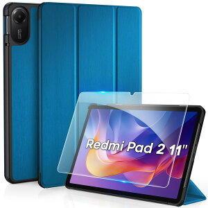 [Redmi Pad 2 �P�[�X �K���X�t�B���� �Z�b�g]CACOE Redmi Pad2 11�C���` 20 25�p �n�[�h�P�[�X �I�[�g�X���[�v �O�܂� �ϏՌ� �y�� xiaomi �^�u���b�g �J�o�[ �s�[�R�b�N�u���[