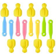 ESJNNK 哺乳瓶乳首ブラシ 8個セット ニップルクリーニングツール スポンジおしゃぶりブラシ びんの乳首洗…